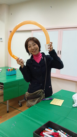山崎たい子区議　風船電話