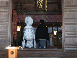 大洗磯前神社にて結婚式が行われていました。