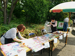 2015年かっぱまつり、お店の早朝準備中風景