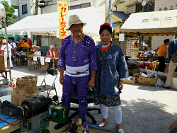 2015年かっぱまつり、お店の早朝準備中風景