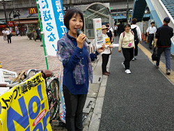 7/7王子駅から朝のご報告・山崎たい子区議
