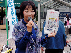 7/7王子駅から朝のご報告・山崎たい子区議