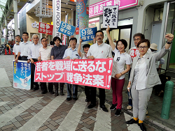 2015.07.17 赤羽ララガーデンにて宣伝・署名