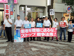 2015.07.17 赤羽ララガーデンにて宣伝・署名