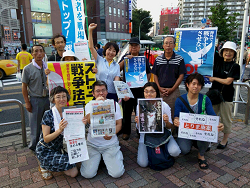王子駅前でリレートーク宣伝