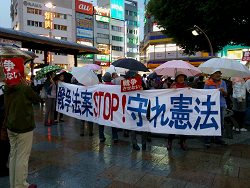 9/10赤羽駅で「戦争法案に反対する北区民集会」の宣伝