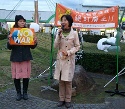 2105年12月6日　北区アクション参加の山崎たい子区議