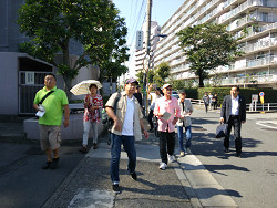 開発区域と周辺区道の視察会