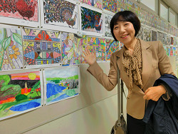 特別支援の生徒さん達の作品。素敵です。