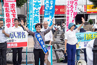 赤羽駅東口にて街頭演説　中央池内さおり衆院議員
