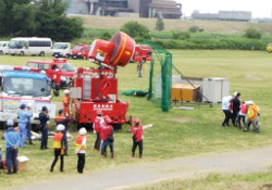 荒川河川敷で、北区水防訓練が行われました