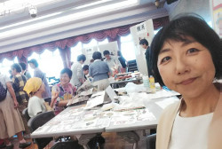 医療生協ふれあい祭りにて山崎たい子区議